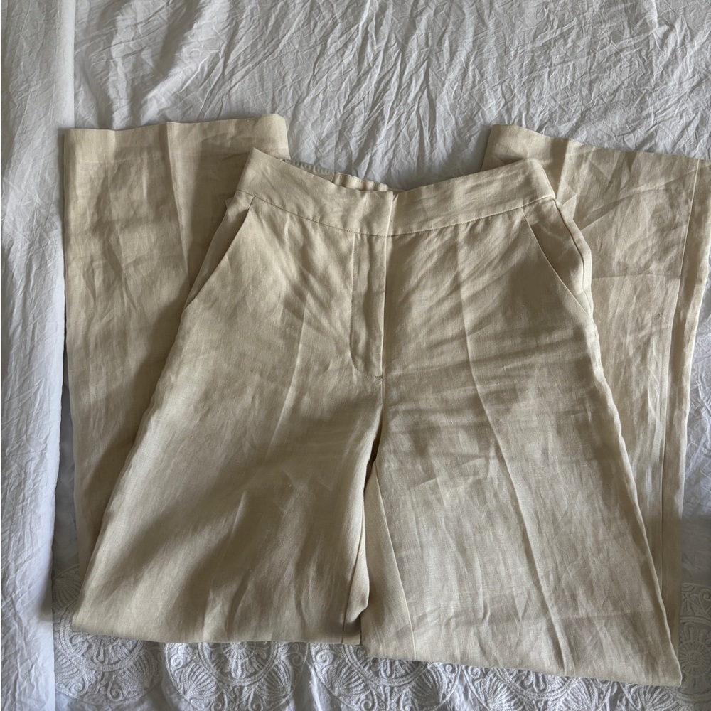 (NWT) Wilfred - Aritzia -The Limitless Pant in Linen - Color: Birch - Picture 12 of 16
